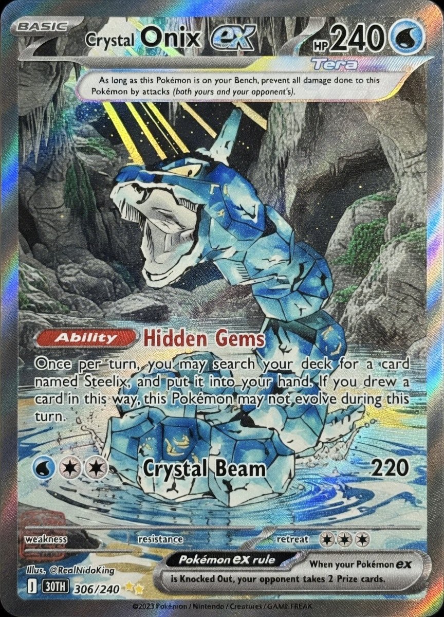 What if Crystal Onix was actually just a Water Tera Type Onix, but Tera type @pokemon had not been Discovered or researched yet?!