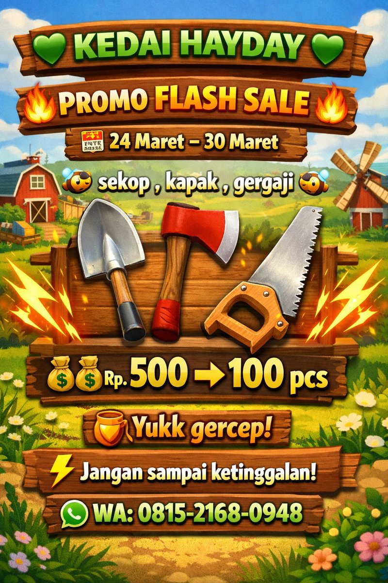 yuhuuu hadir kembali selama stok masih ada yaa 🙏🏼

#zonauangㅤ 
#jajanhayday 
#hayday 
#kedaihayday
#haydayindonesia