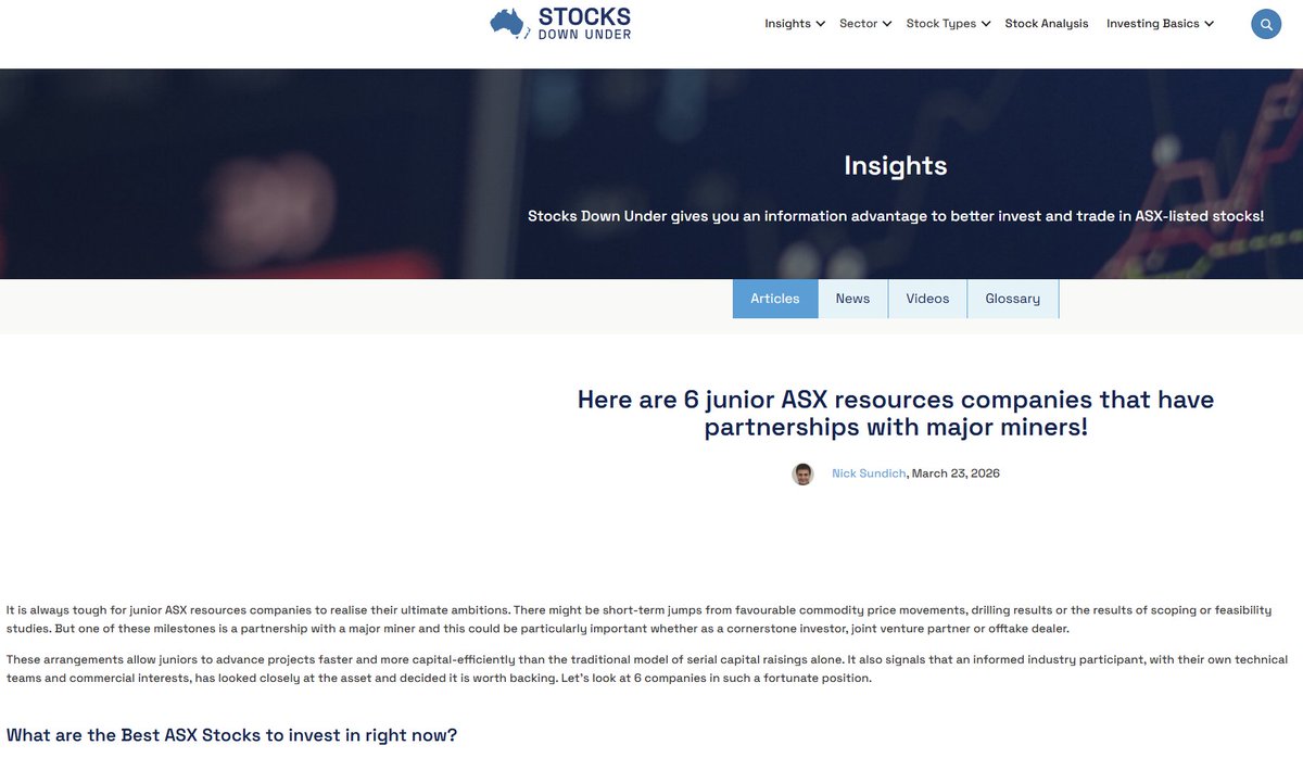 NMG_GoldASX's tweet photo. New Murchison Gold is pleased to be included in the @StocksDownUnder article "6 junior ASX resources companies that have partnerships with major miners!"

Read more: https://t.co/cpOqltPbRy

$NMG.ax #gold https://t.co/Aj54fTvs36