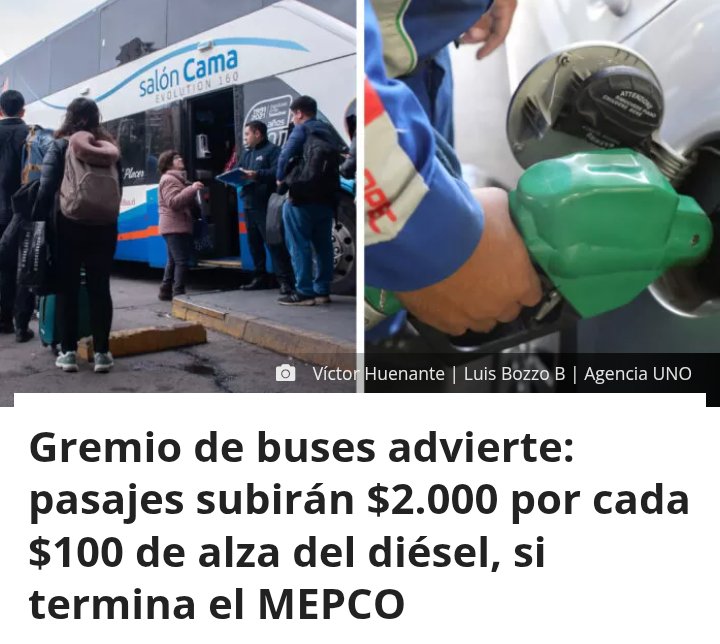 andres20ad's tweet photo. El gremio de buses advirtió que subirán los pasajes a $2000 pesos por cada $100 pesos de alza del diesel. El gobierno de derecha piensa subir el diesel a $580 pesos. Eso significa que el pasaje subirá más de $11000 pesos. Agradezcan a los imbéciles que votaron por Kast.
#bencina https://t.co/Dka5sAPuJr