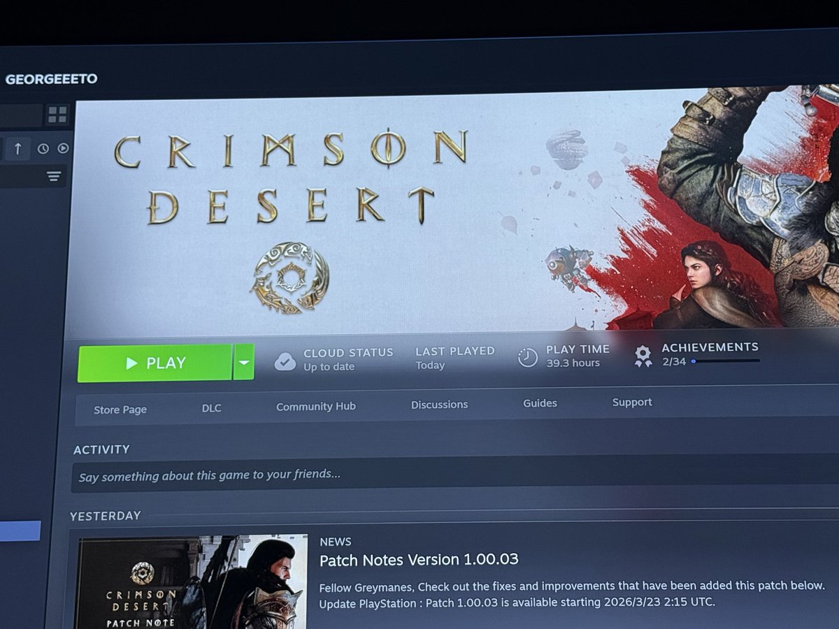 Georgeeeto's tweet photo. Didn’t click with me at first but I’m so happy I stuck with it. This game is awesome https://t.co/m26AnGgGXc