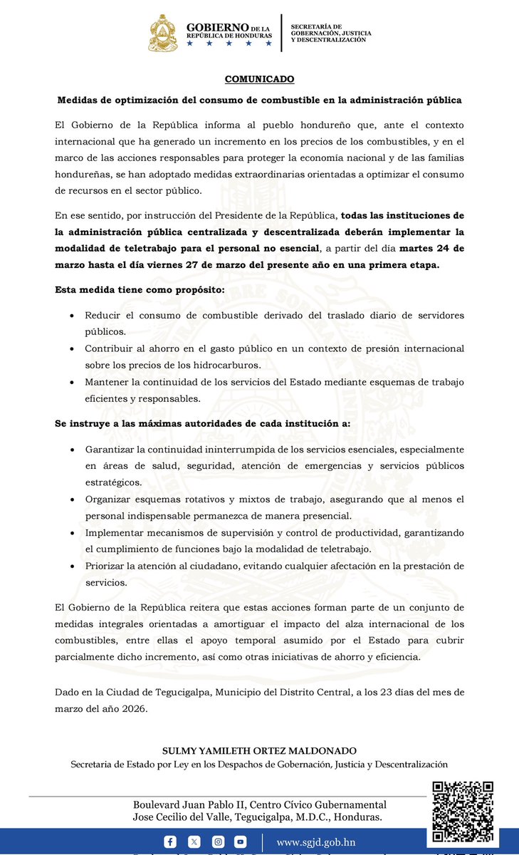 Gobernación, Justicia y Descentralización tweet media