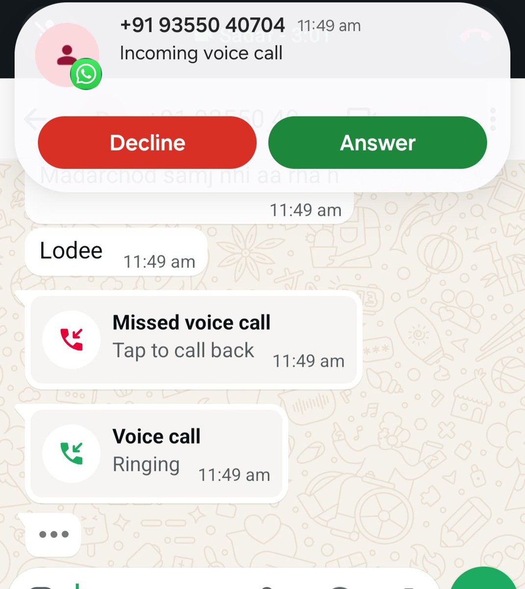 डियर <a href="/dgpup/">DGP UP</a> , <a href="/Rajeevkrishna69/">Rajeev Krishna IPS, DGP UP</a> <a href="/Uppolice/">UP POLICE</a> 

यह व्यक्ति ख़ुद को मेरठ से बताते हुए मुझे जान से मारने की धमकी दे रहा है, मुझे पहले नंबर पर कॉल करके पाकिस्तानी, कटुवा, मुल्ला कहते हुए मारने की धमकी दी गई जिसकी कॉल रिकॉर्डिंग भी मेरे पास है, मैंने स्पैम कॉल समझकर ब्लॉक किया तो अब मेरे