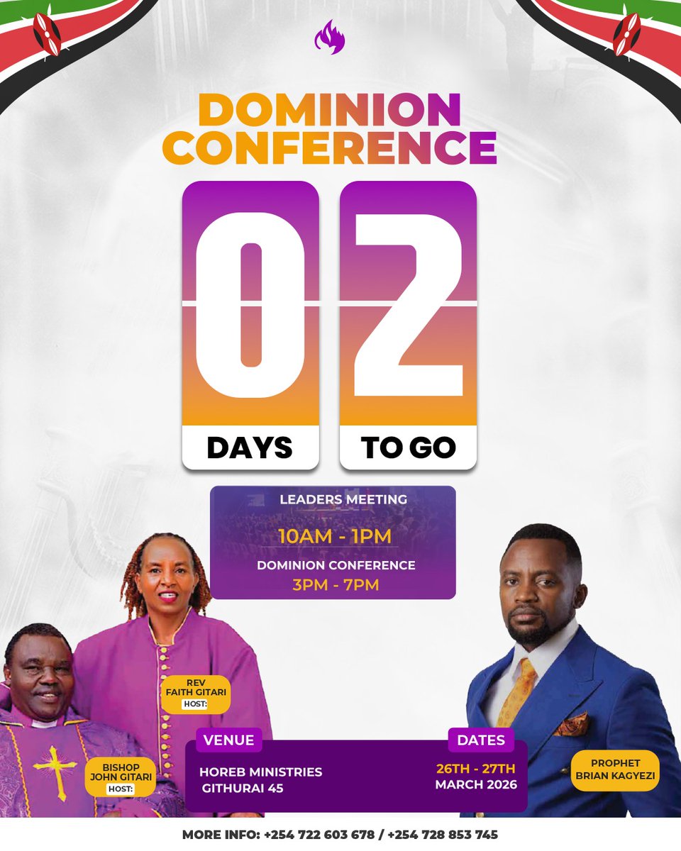 The Dominion Conference is just two days away!

Are you ready?

This is big!

For registration:meet.google.com/rcq-frrp-nns

#DominionComference
#PneumaFellowship