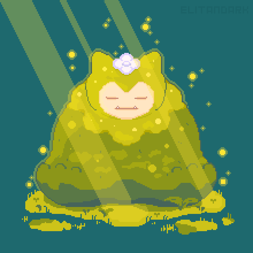 EliTanDark's tweet photo. Mosslax 🌱 from Pokopia, something was forgotten ✨
#PixelArt #ドット絵 https://t.co/PqPC9bTP0Z