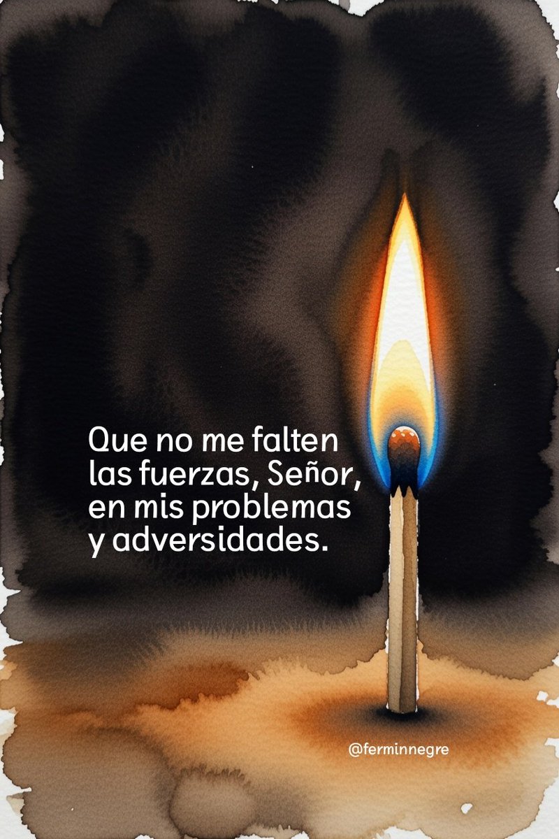 Una sencilla oración ante las situaciones que cada uno tiene que lidiar. Que no nos falten las fuerzas. Nos rezamos.
💪🏻🙏
Si tienes Instag, te dejo aquí el enlace directo a mi cuenta para ver mis publicaciones y animarte a unirte:
👇
instagram.com/ferminnegre?ig…