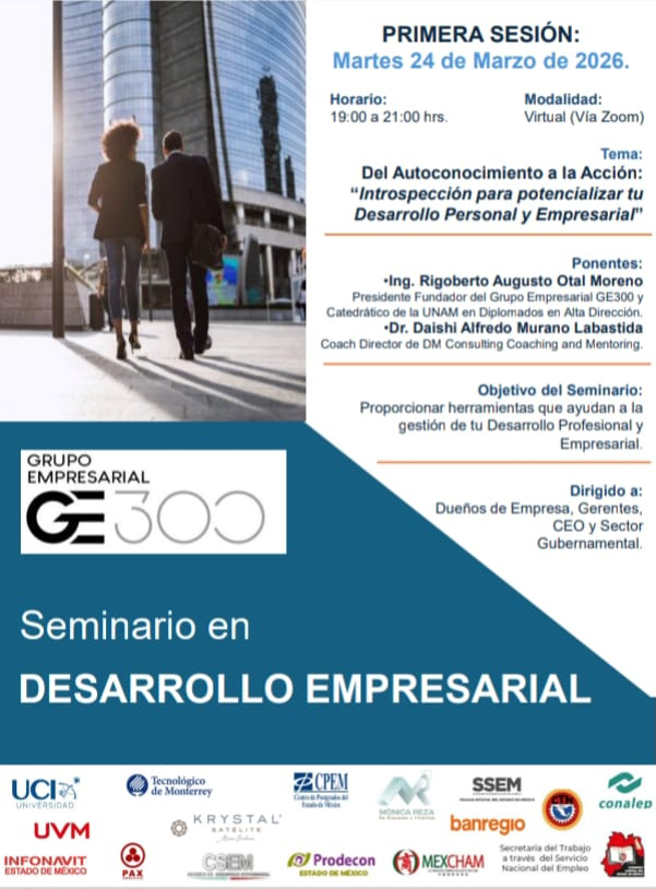 Te invitamos al #Seminario en #Desarrollo #Empresarial: #Introspección para #potencializar tu #DesarrolloPersonal y Empresarial.

Martes 24 de marzo.
💰Gratis 🆓
🕖 7 pm a 9 pm (hora del centro de #México)
💻 Online
us06web.zoom.us/j/85038586286?…

Zoom ID: 850 3858 6286
Código: 314422