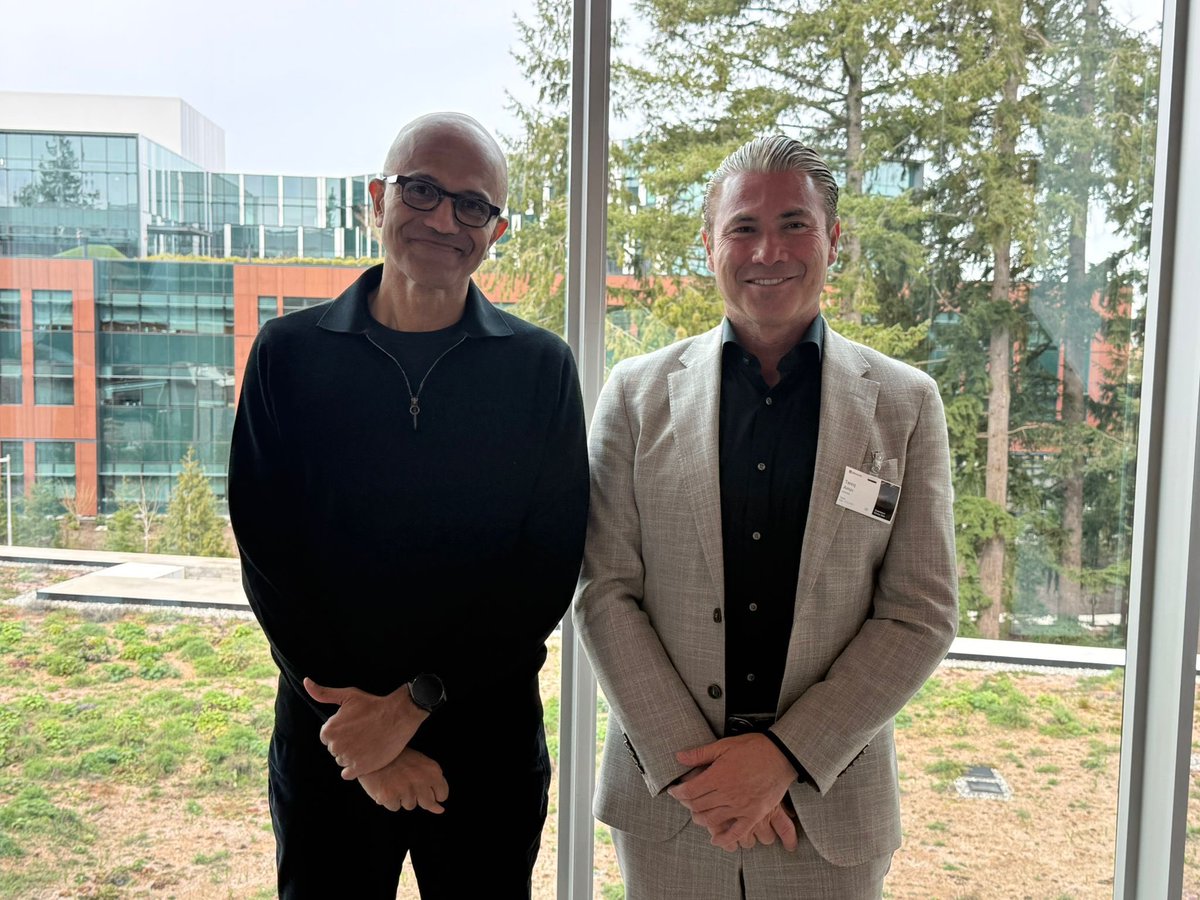 TareqAmin_'s tweet photo. Great meeting today at @Microsoft headquarters in Seattle with @satyanadella. We explored a bold vision to redefine the enterprise operating system by bringing together the power of Microsoft 365 and Copilot with #HUMAINONE. 

While Copilot is transforming how people create and collaborate, @HUMAIN ONE is designed to execute, turning intent into end-to-end outcomes through AI agents across the enterprise. Together, this creates a new paradigm: from AI assisting work, to AI actually doing the work.

We also aligned on expanding this vision across the full stack, from the next generation of AI PCs powered by an agentic operating system, to large-scale AI infrastructure through HUMAIN Core, creating a seamless bridge between device, productivity, and execution.

Beyond integration, this is the foundation of a truly agent-driven enterprise, where productivity, execution, and infrastructure converge into one unified experience.