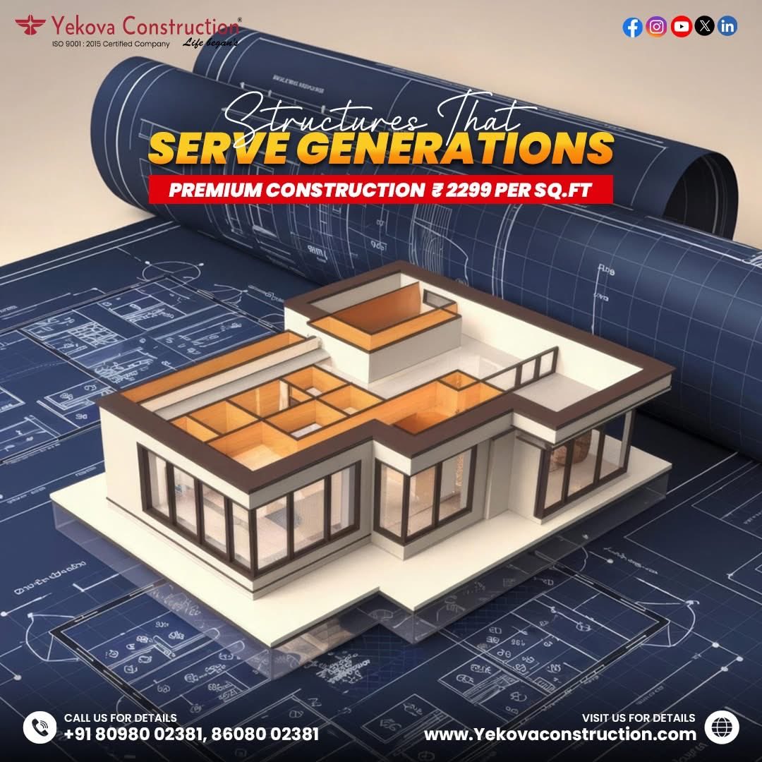 surendarbabu40's tweet image. Built to last for decades, each development showcases the enduring strength of Yekova Construction.
Reach out to us!
📞+91-8608002381/+91-7550271038
📩 yekovaconstruction@gmail.com
🌐 yekovaconstruction.com
#constructionsites #lands #constructionworker #house