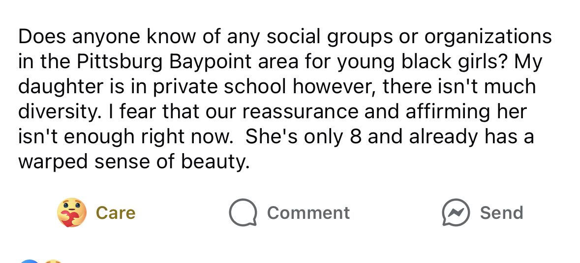 audubonballroom's tweet image. @marypoppin.ed, a Black Queen, shared the text and image below.

Someone posted this in a local FB mom group 

There’s a window where Black children decide who they are. &amp;amp; for many, it closes too early.

(1/2)

#blackwomen #92percent #blackchildren