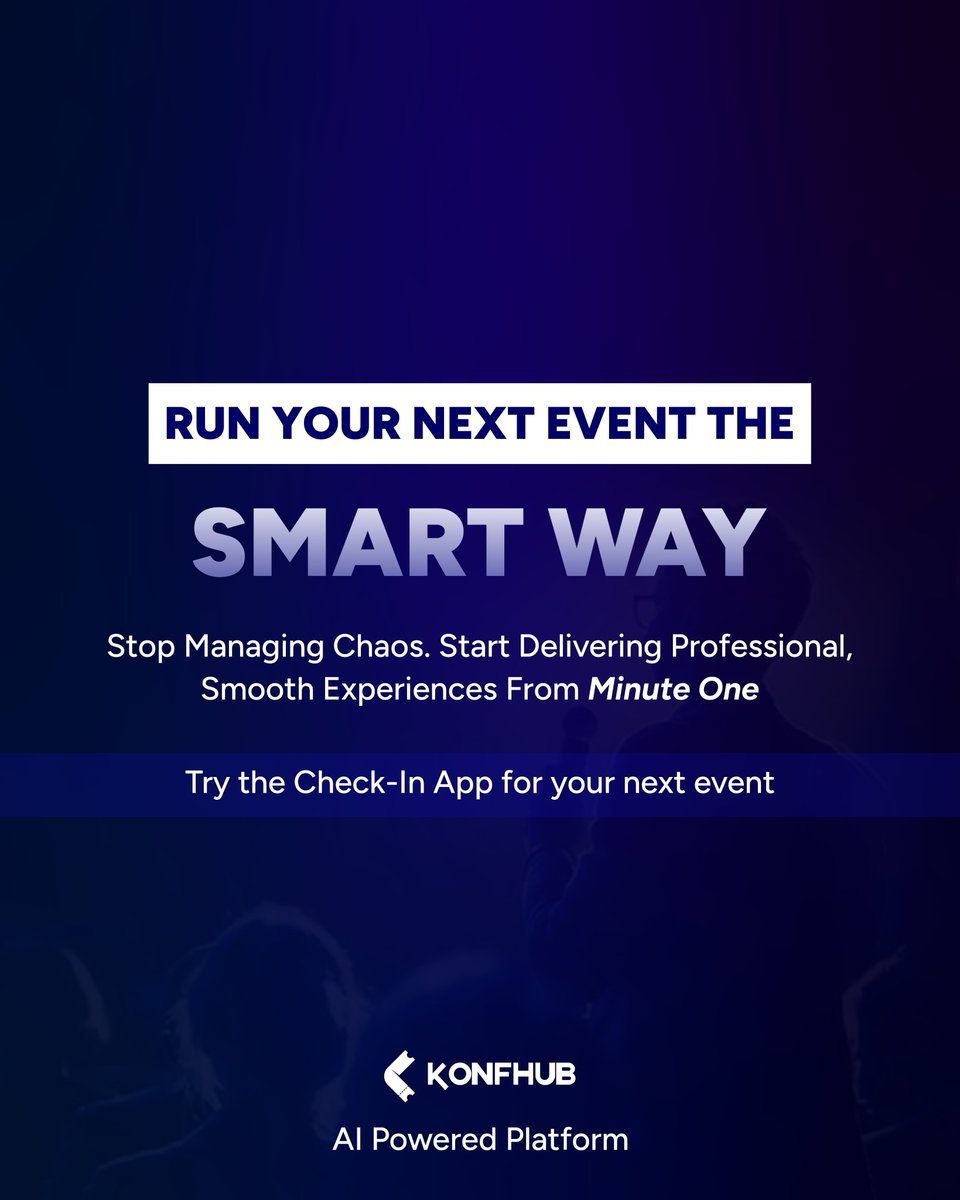 KonfHub's tweet photo. to make your event smooth, fast, and stress-free.

No installations. No complications. Just smarter check-ins: https://t.co/kap5RNv6SI 🚀

#KonfHub #EventTech #EventManagement #CheckInApp #EventPlanning #TechForEvents #SeamlessEvents #EventExperience https://t.co/aQl2rCU4yy