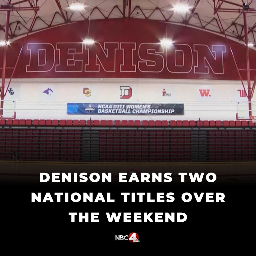 It was a dream weekend for Denison University in Granville after the school won two national championships in one day. nbc4i.co/4c6AWSf?utm_me…