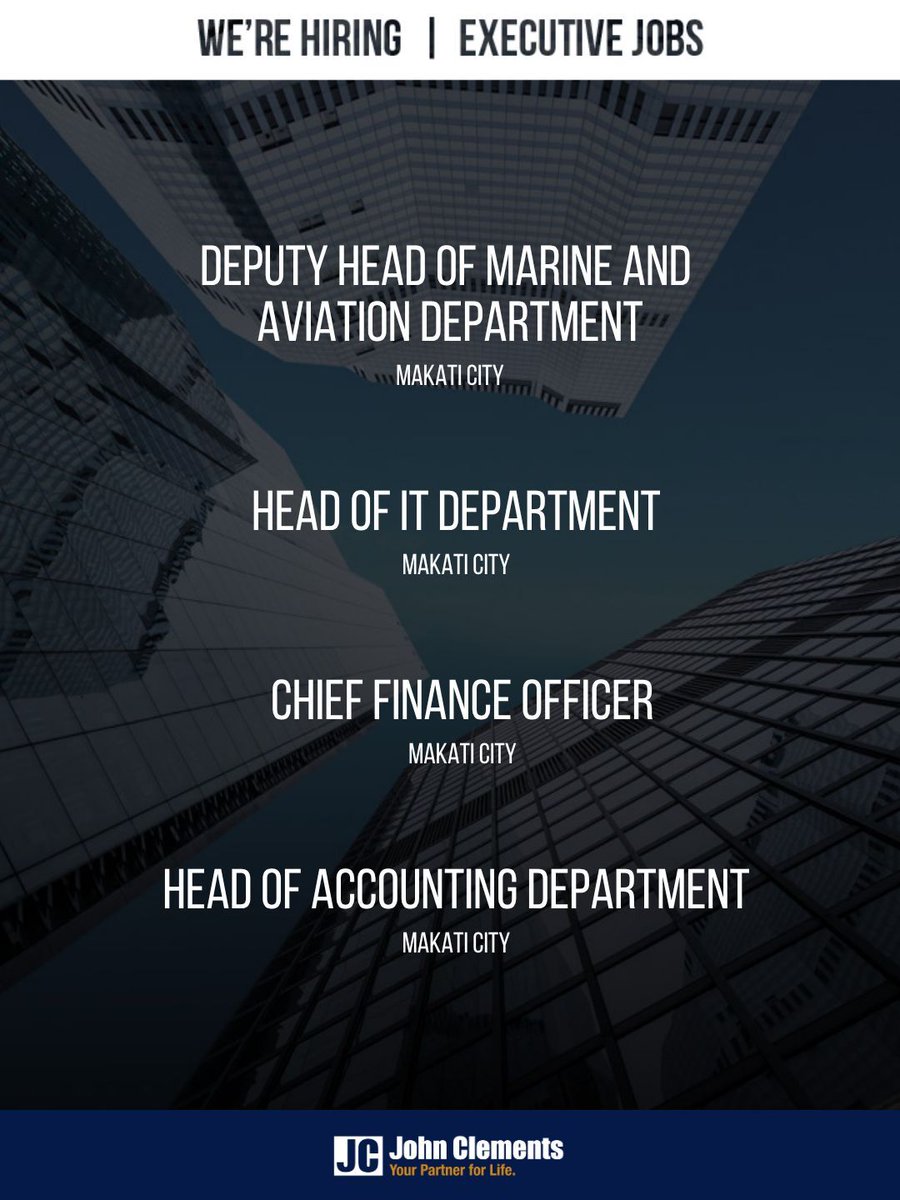 johnclementsph's tweet image. 🚀 Step into Leadership. Shape the Future.

We’re looking for experienced professionals ready to take on key leadership roles and ready to make an impact—this is your moment.

View in our Bio!

#HiringNow #CareerGrowth #JobOpportunity #PhilippinesJobs #JobAlert #ApplyNow