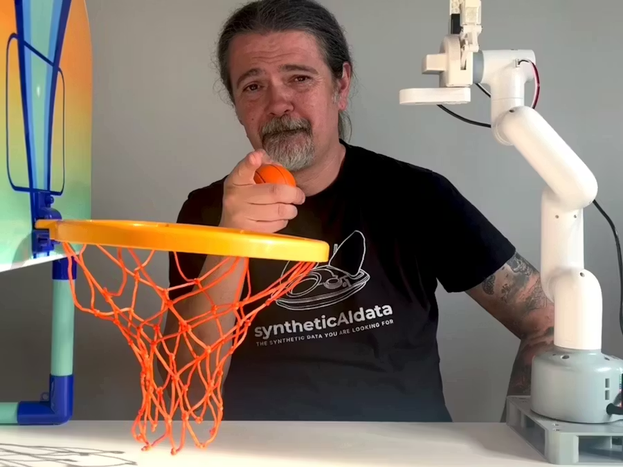 CobotMy's tweet photo. 【Robo Spotlight】From synthetic data to real action! Watch #myCobot 280 M5 powered by #EdgeImpulse deliver AI-driven basketball gameplay.🤖🏀Discover seamless #AI + #robotics integration👉 https://t.co/iE3DZ9BX5T #STEM #Automation #Tech #innovation #robot https://t.co/RS4P1yABQc