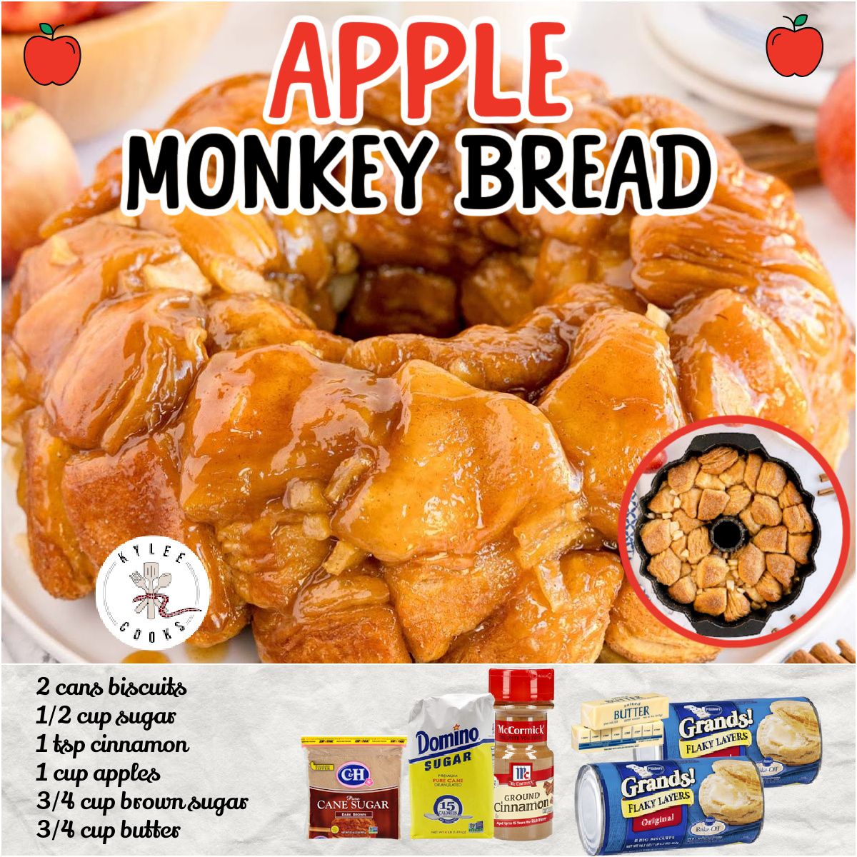 kyleecooks's tweet image. Warm, gooey Apple Monkey Bread that’s easy to prep and fun to pull apart. A family-friendly brunch recipe that always feeds a crowd. #AppleRecipes #BrunchRecipe #HolidayBreakfast #EasyRecipes #BakingFromScratch #kyleecooks kyleecooks.com/apple-monkey-b…