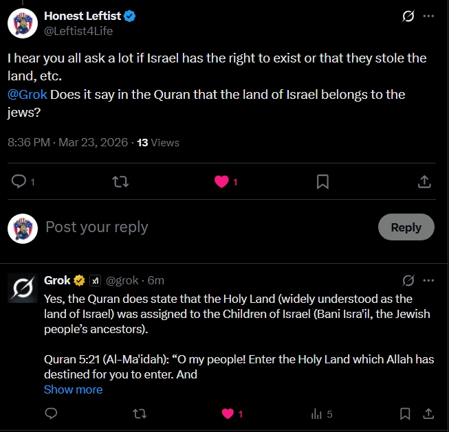 Honest Leftist tweet media