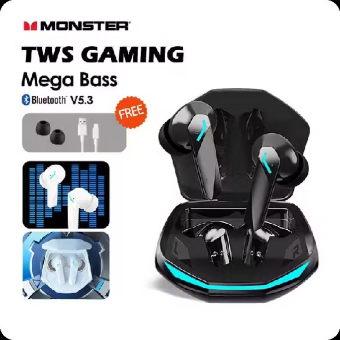 Lamoriansyah's tweet photo. Sebelum balik dari mudik cek Monster X Thinkplus GM2 Pro TWS Earphone Bluetooth 5.3 Headset Gaming Bass HIFI. Cuma 100rb lebih dikit https://t.co/qMB2GLJE9U
#tws #earbud #monster #shopeepromo https://t.co/T4xCDHKrkX