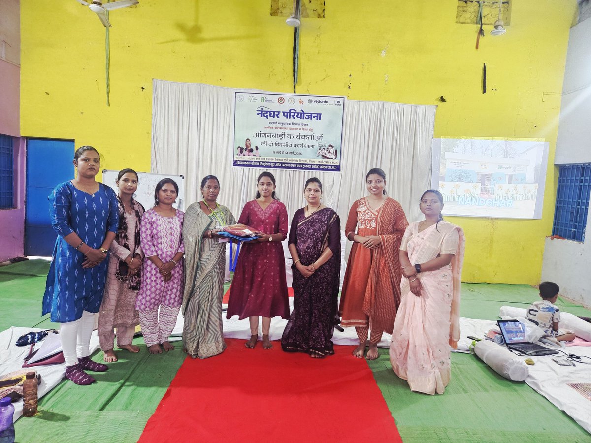 lekhika_sahu's tweet image. BALCO NANDGHAR PROJECT 
Empowering Anganwadi Workers through a 2-day ECCE Training in Kabirdham under the Nandghar Project, aimed at strengthening early childhood care, education, and development practices. 
#Nandghar #FrontlineWorkers #CommunitySupport #BALCOCSR    #SocialImpact