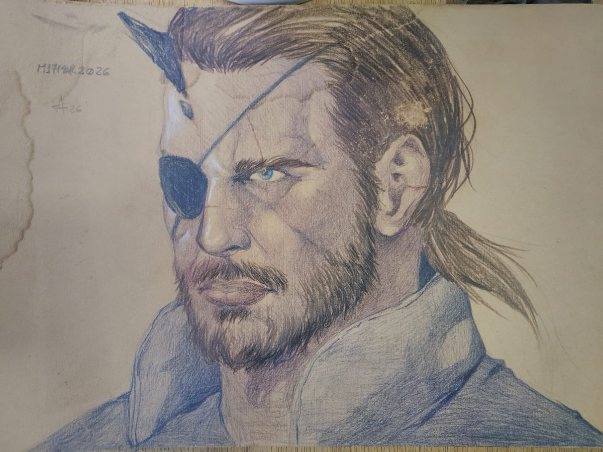 SaMaAg_tw's tweet photo. #PunishedSnake #FanArt #ColoredPencils #MetalGearSolidV #TraditionalArt #VideogamesFanArt https://t.co/WHLhViZNrF