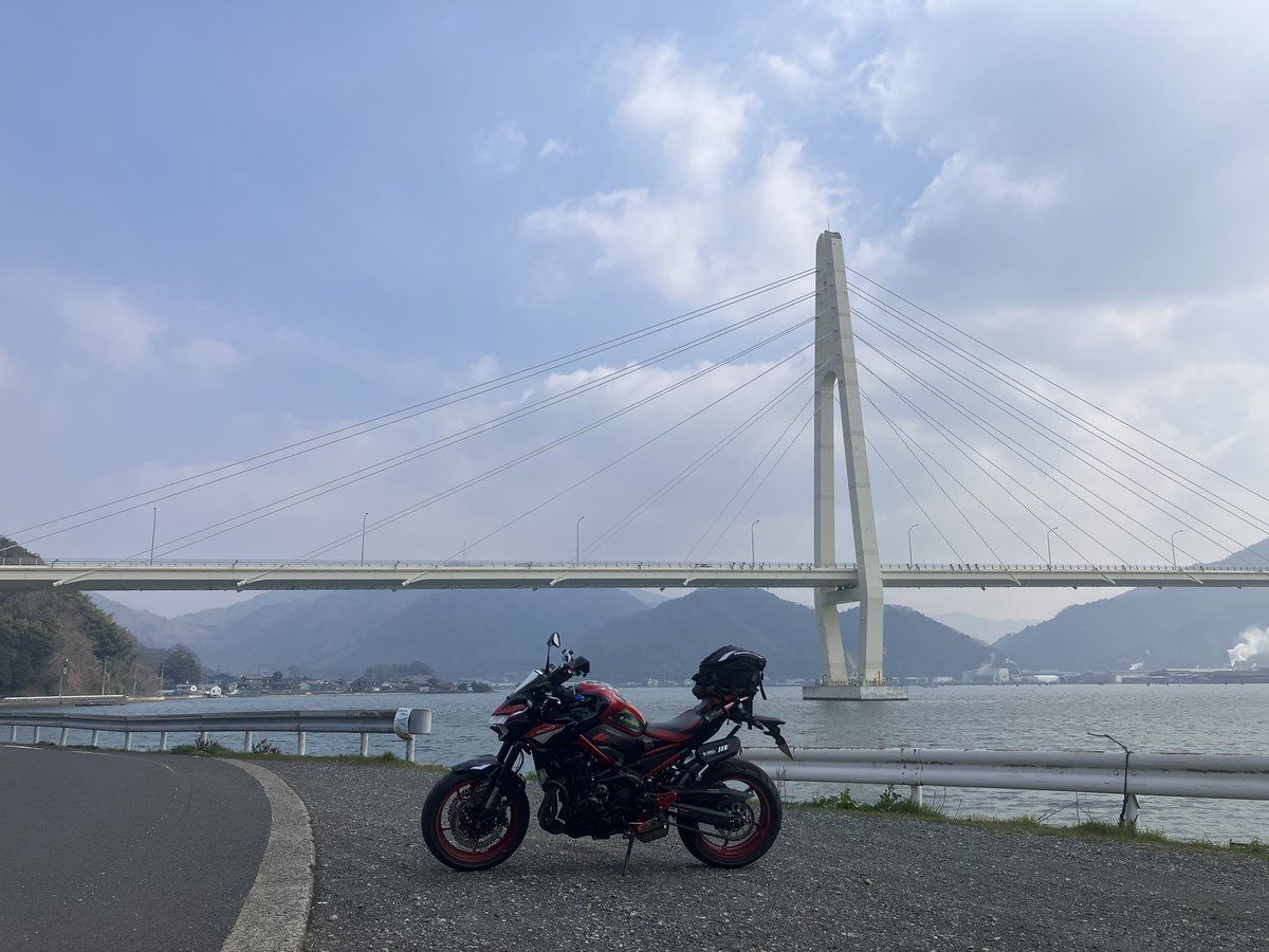 kuwaeclipse's tweet photo. ２０２６年３月２４日【火】

　舞鶴クレインブリッジ

#HONDA
#CB1000ホーネット
#Kawasaki
#Z900 https://t.co/w2kJGvN0v4