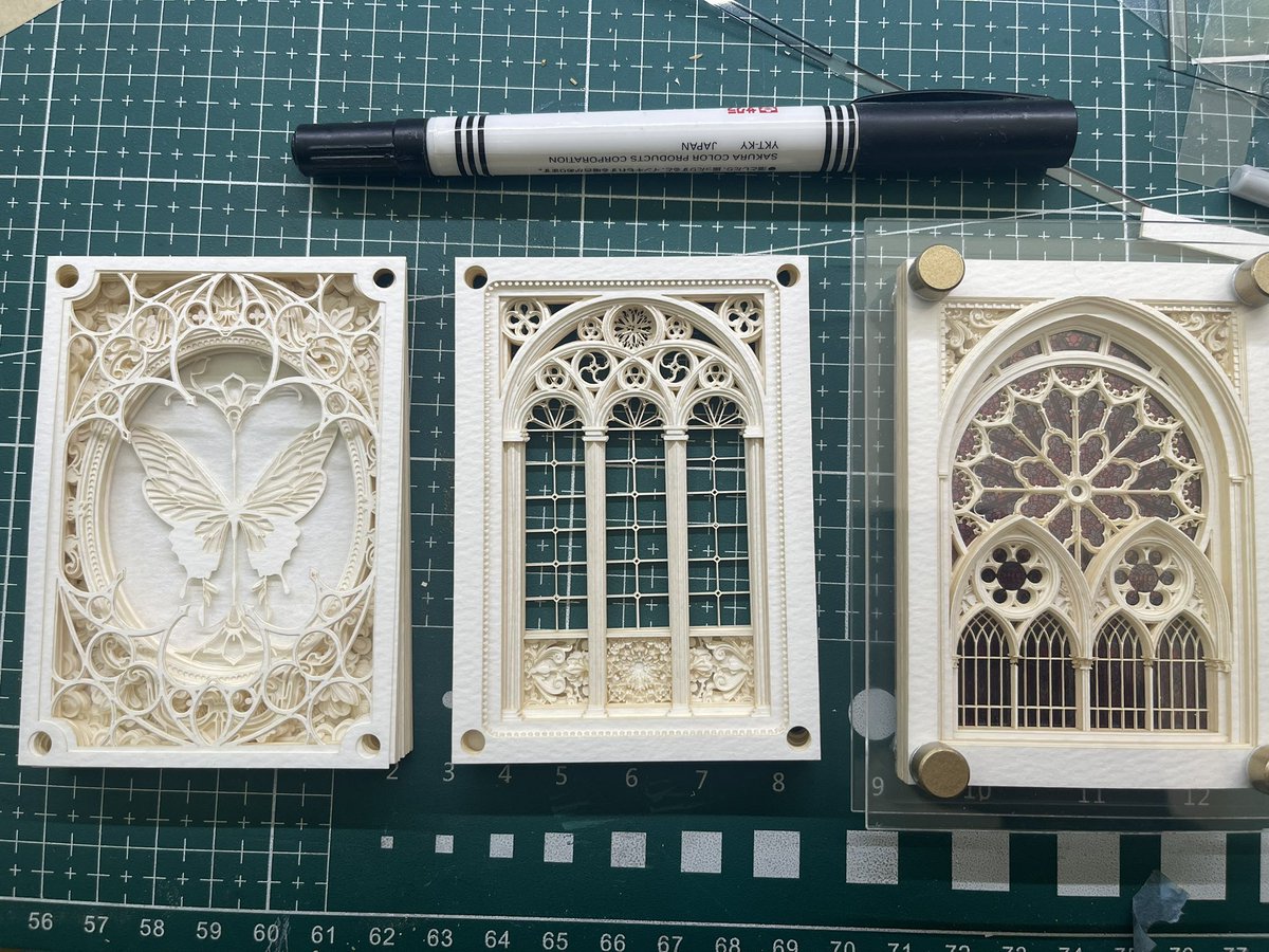 彫刻切り絵 輿石孝志 tweet media