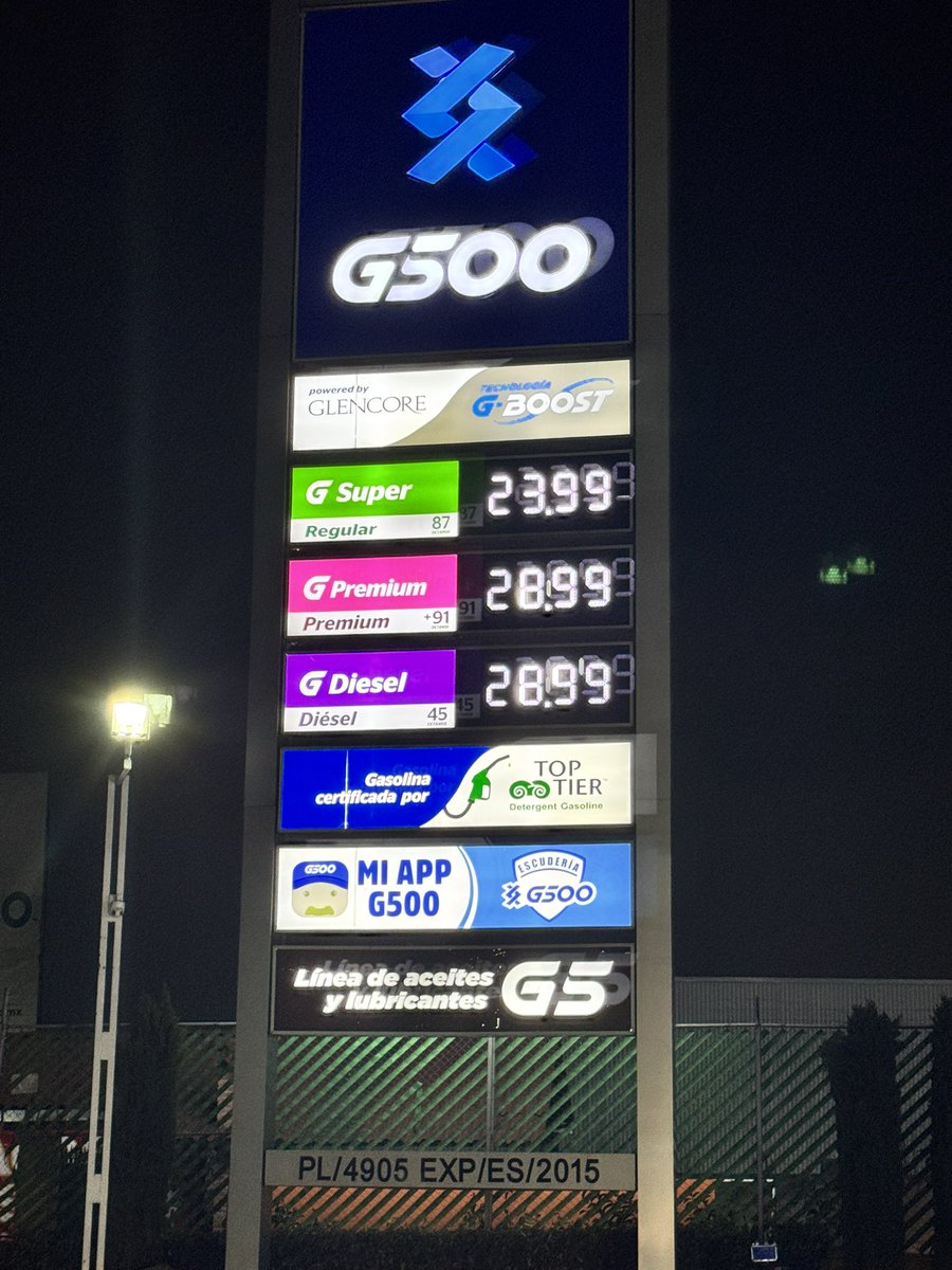 La gasolina y diésel no dejan de subir. 

-AC-