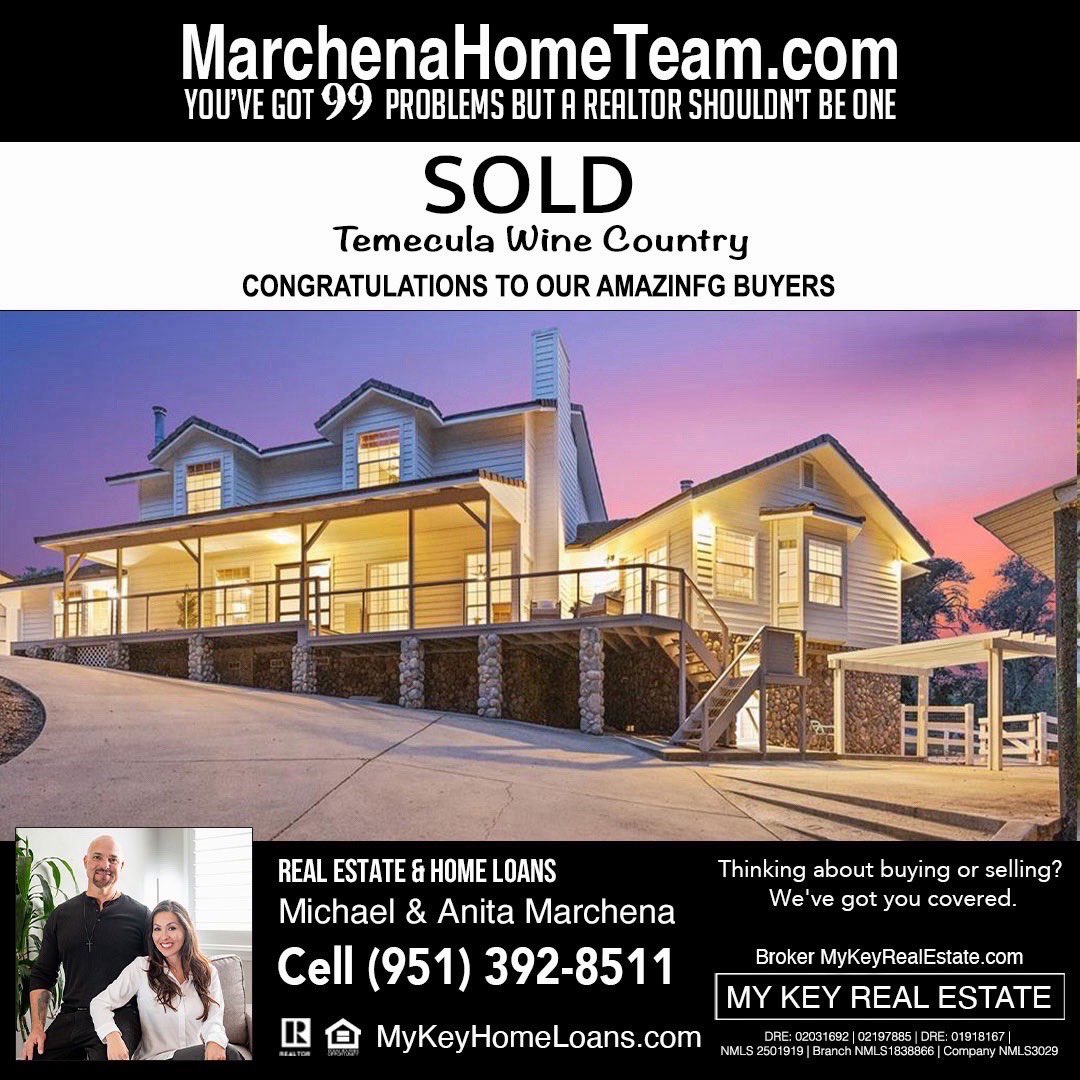 MarchenaHomeTM's tweet photo. 💥 BOOM! Another one SOLD in Temecula Wine Country! 🍇🏡

Huge congrats to the Carter Family on their new home 🎉

👩🏻‍💼 Anita represented the buyers
🥷 Michael handled the financing

🔗 https://t.co/RVSU4ydxqW

#JustSold #TemeculaWineCountry #MarchenaHomeTeam #RealEstate #NewHome https://t.co/067fxTNbIj