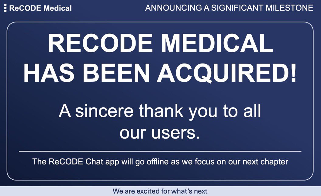 ReCODE Medical tweet media