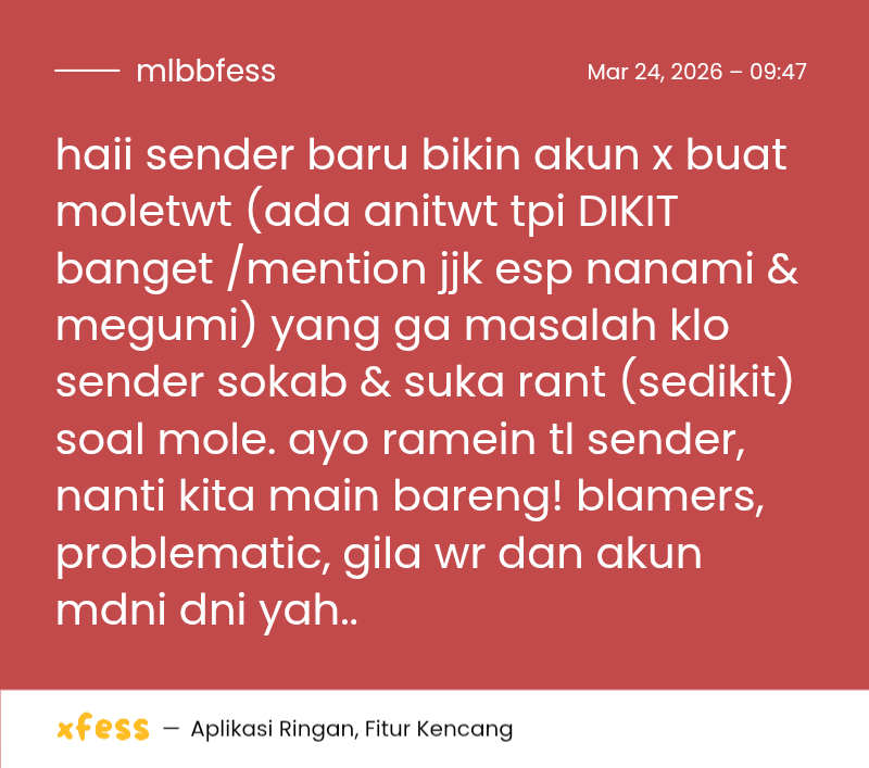 Mobile Legends Menfess tweet media