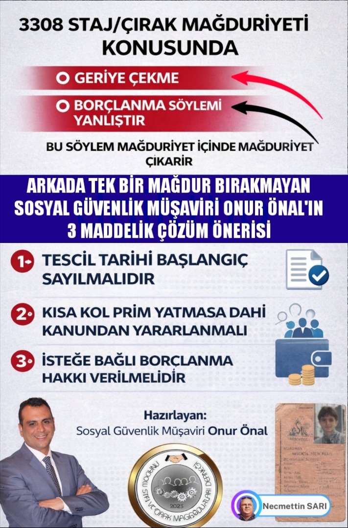asker2000's tweet photo. Sn.Cumhurbaşkanımız Sn Türkmen Beyimiz 3308 mağduriyetini bitiren devletimize gelir getiren @Onuronal_ çözüm raporunu onayınıza arz ediyoruz . F
@RTErdogan
@dbdevletbahceli
@isikhanvedat

Bu Bir Hak Meselesi
#TamSigortaHaktır
#StajÇıraklıkSigortaBaşlangıcıOlsun https://t.co/yq2vSwqBlR
