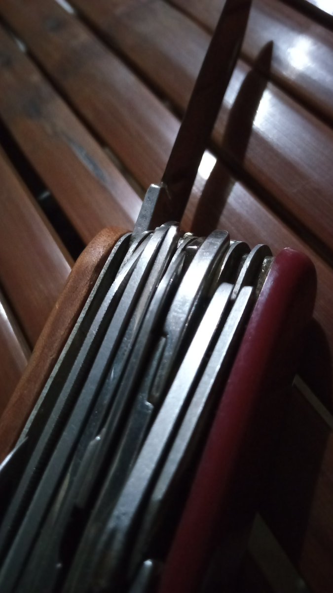 terrylan's tweet photo. Overdue Custom Swiss Army Knife scale https://t.co/G2KlzHvSXg