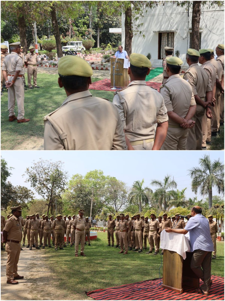 दिनांक 23/03/2026 को श्री सुशील कुमार शुक्ला, सेनानायक महोदय 20वी वाहिनी पीएसी आजमगढ़ के द्वारा असम विधानसभा चुनाव 2026 हेतु नामित आई दल जिसके दलनायक श्री प्रदीप कुमार सरोज को रवाना होने से पूर्व सभी जवानों सहित ब्रीफ़ किया गया। <a href="/adgpacup/">ADG PAC UP</a> <a href="/dgpup/">DGP UP</a> <a href="/Uppolice/">UP POLICE</a>