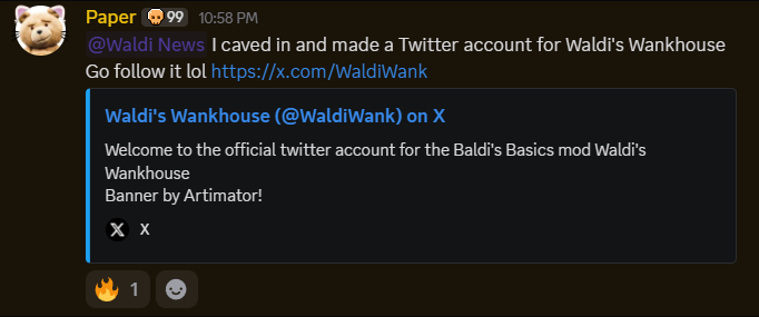 Waldi's Wankhouse tweet media