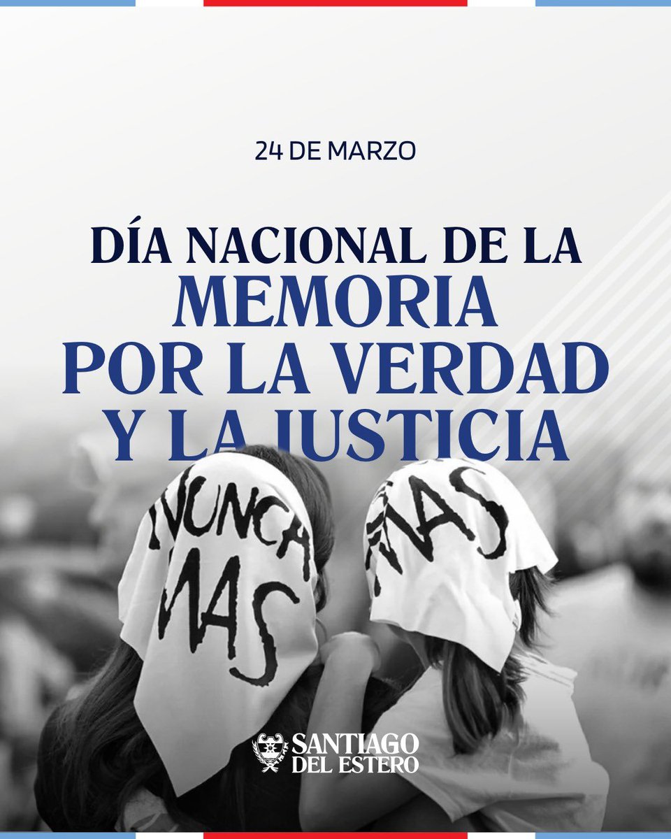 #24DeMarzo | En el marco del Día Nacional de la Memoria por la Verdad y la Justicia, y a 50 años de la etapa más cruel de nuestra historia, seguimos diciendo #NuncaMás.

#MemoriaVerdadYJusticia #24Marzo