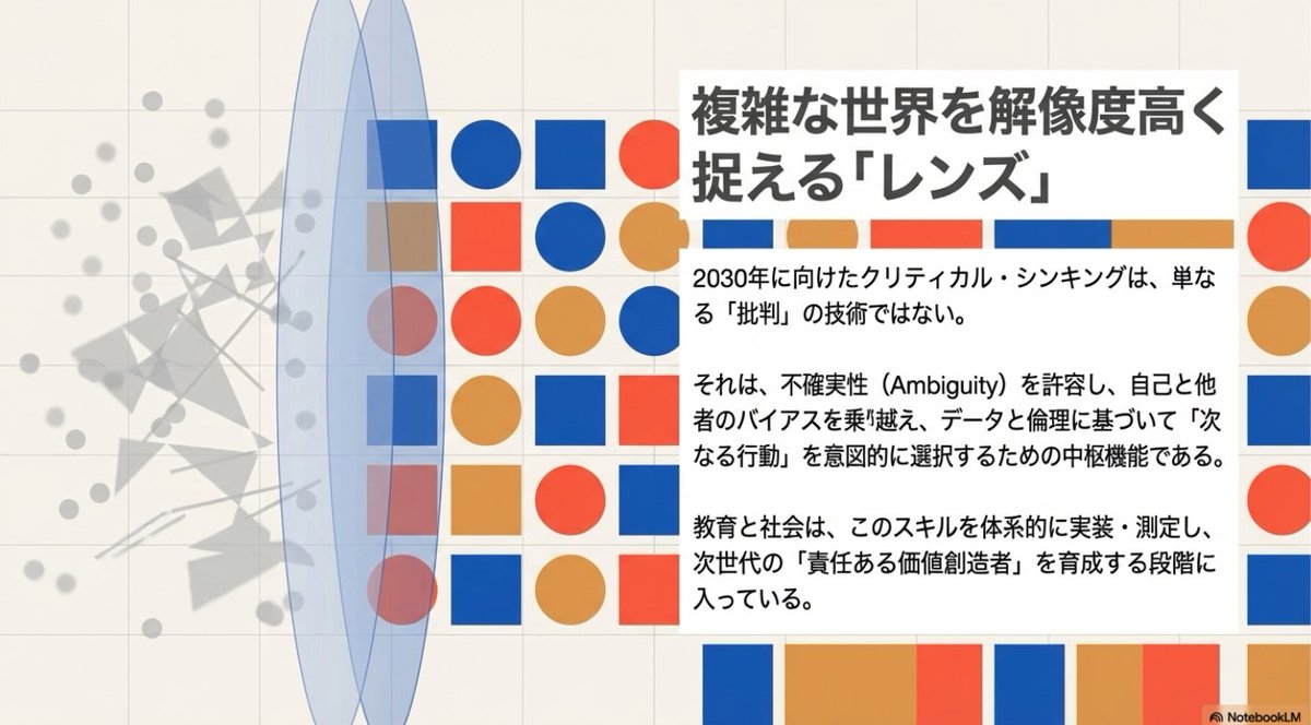 OECDのクリティカルシンキングの話。

oecd.org/content/dam/oe…

NotebookLMに放り投げると、こんな形でまとめてくれた。
欲しけりゃどうぞ。
drive.google.com/file/d/1TWOnyd…