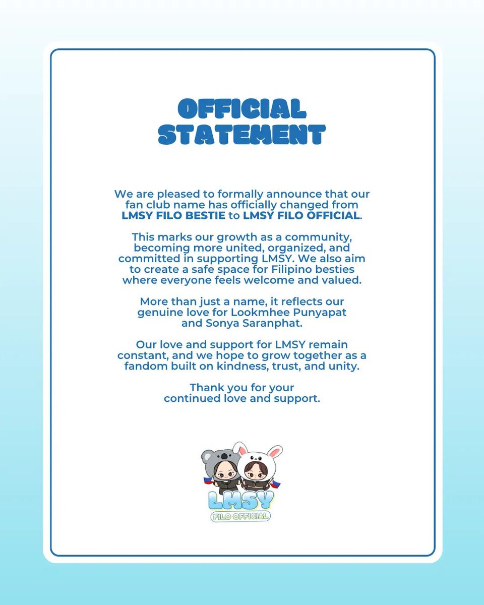 LMSY FILO OFFICIAL tweet media