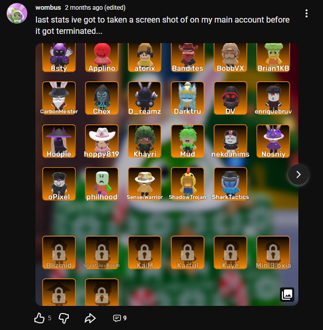 wombuhh's tweet photo. "From having them all, to NONE! this is my get back in Roblox Rivals" ahh https://t.co/UQnCL8QyLN