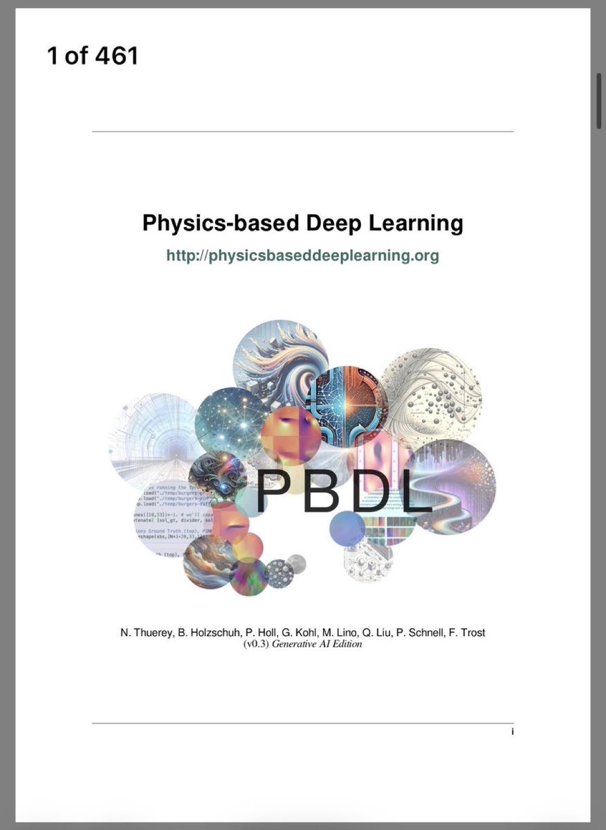 [Updated! 461-page PDF eBook] Physics-based Deep Learning: arxiv.org/abs/2109.05237
+
Learn more at: physicsbaseddeeplearning.org/intro.html

——————
#AI #MachineLearning #ML #DataScience #NeuralNetworks #Algorithms #Mathematics #DataScientist