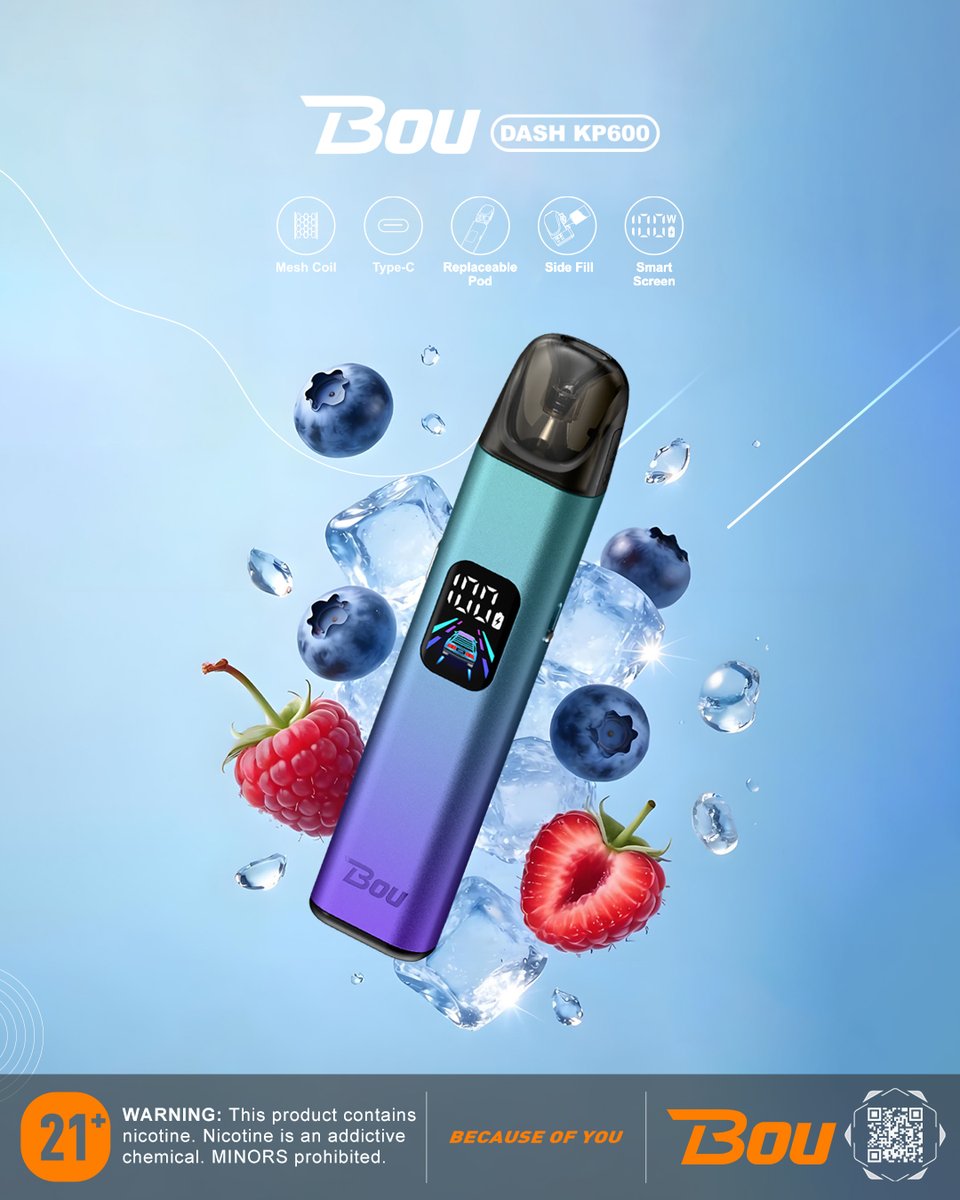 BOU_Global's tweet photo. Small moments, big flavor.BOU DASH KP600 โ designed for your onโtheโgo life.Reliable battery. Smooth pods. Perfect fit.
๐#BOU#BOU DASH KP600#pod#vapelifestyle #vapeoftheday #minimalvape #BOUDASH https://t.co/Y4I1sTzAcr