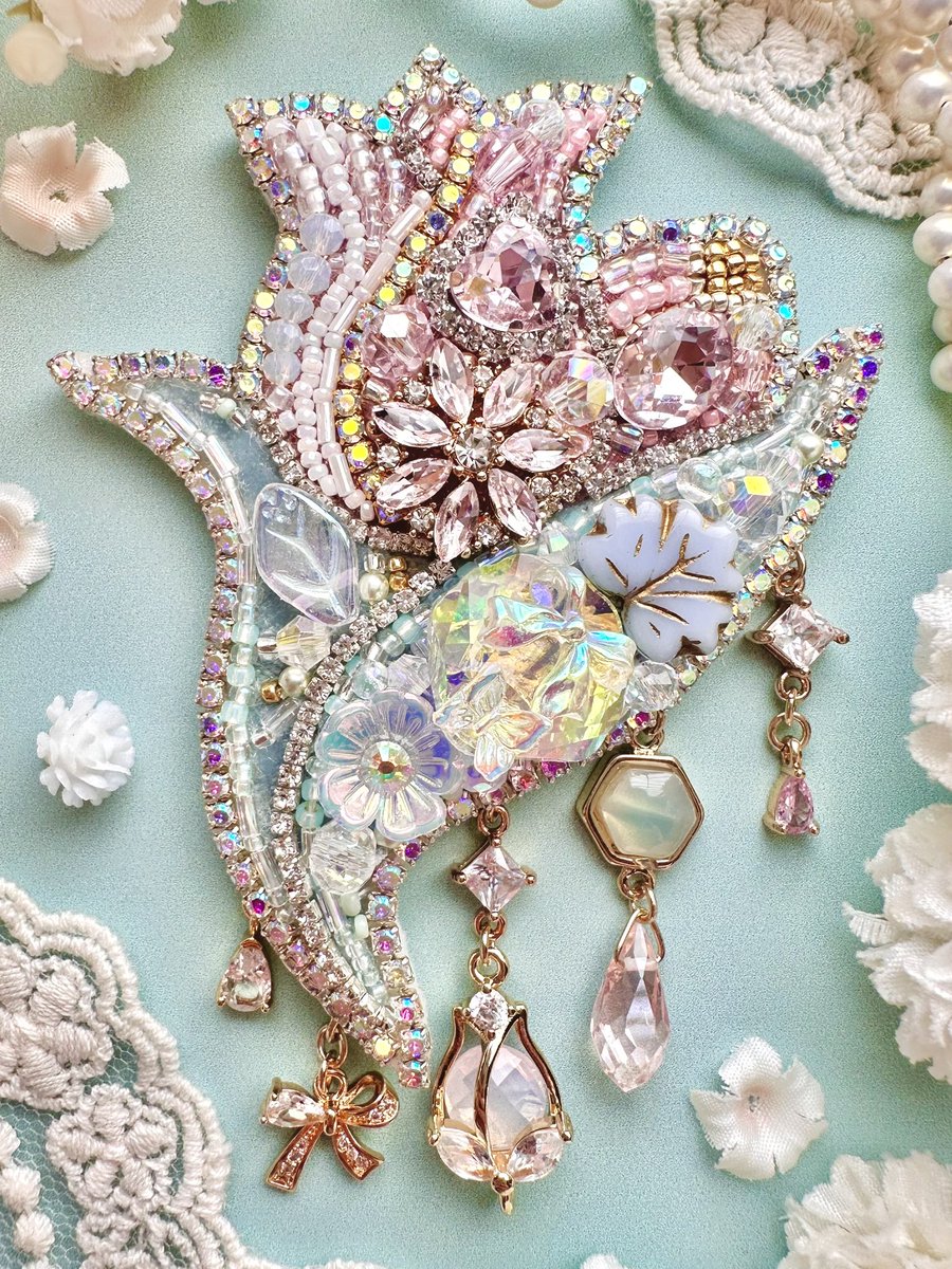 Piari🪡ビーズ刺繍 tweet media