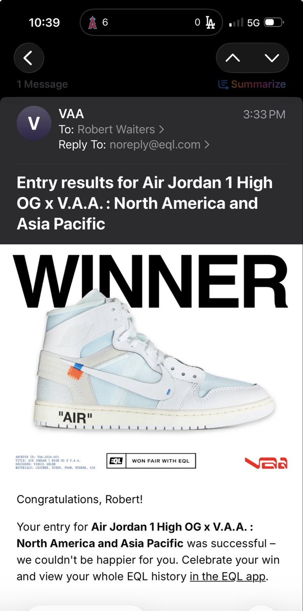 robert_waiters's tweet photo. I got blessed to win the raffle on the Jordan’s I’ve been wanting now just waiting on the 1,000 in bonus bets from the glorious @FDSportsbook https://t.co/N4XxBnf5E1