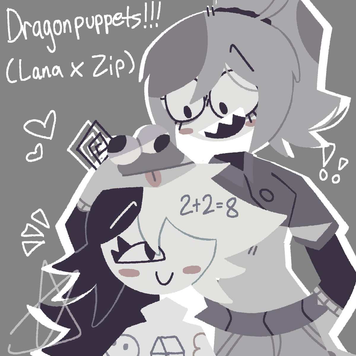 AetherIsSilly's tweet image. Dragonpuppets!
My favorite FPE yuri ship! (MY ART!)
#fpe #fundamentalpapereducation #fpezip #fpelana #lanaxzip