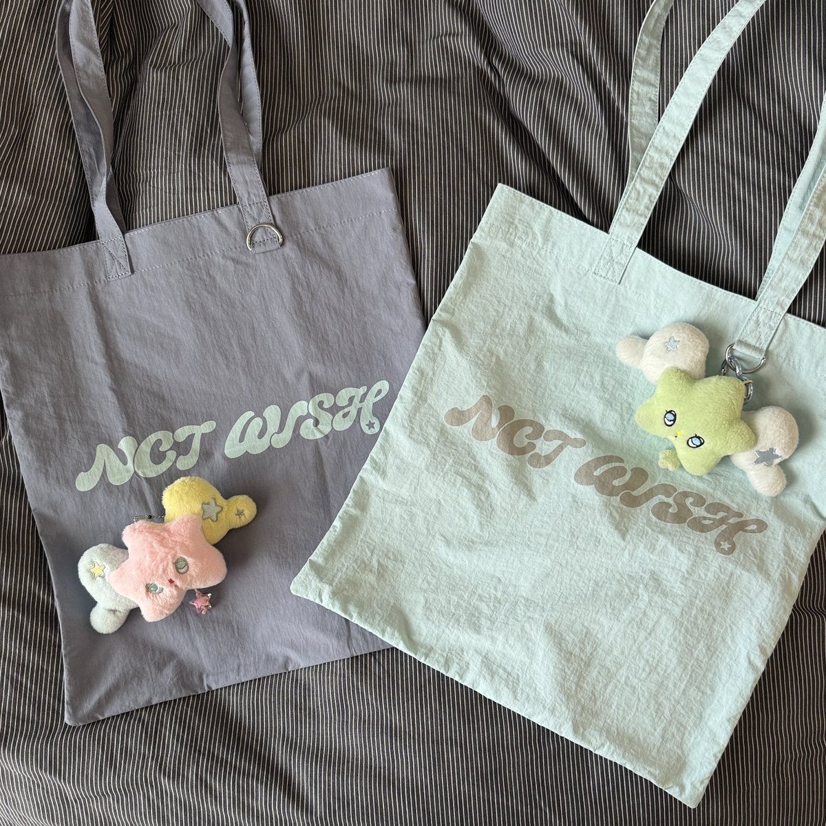 WEGO × NCT WISH トートバッグ色違い🩶🩵 どっちもかわいい