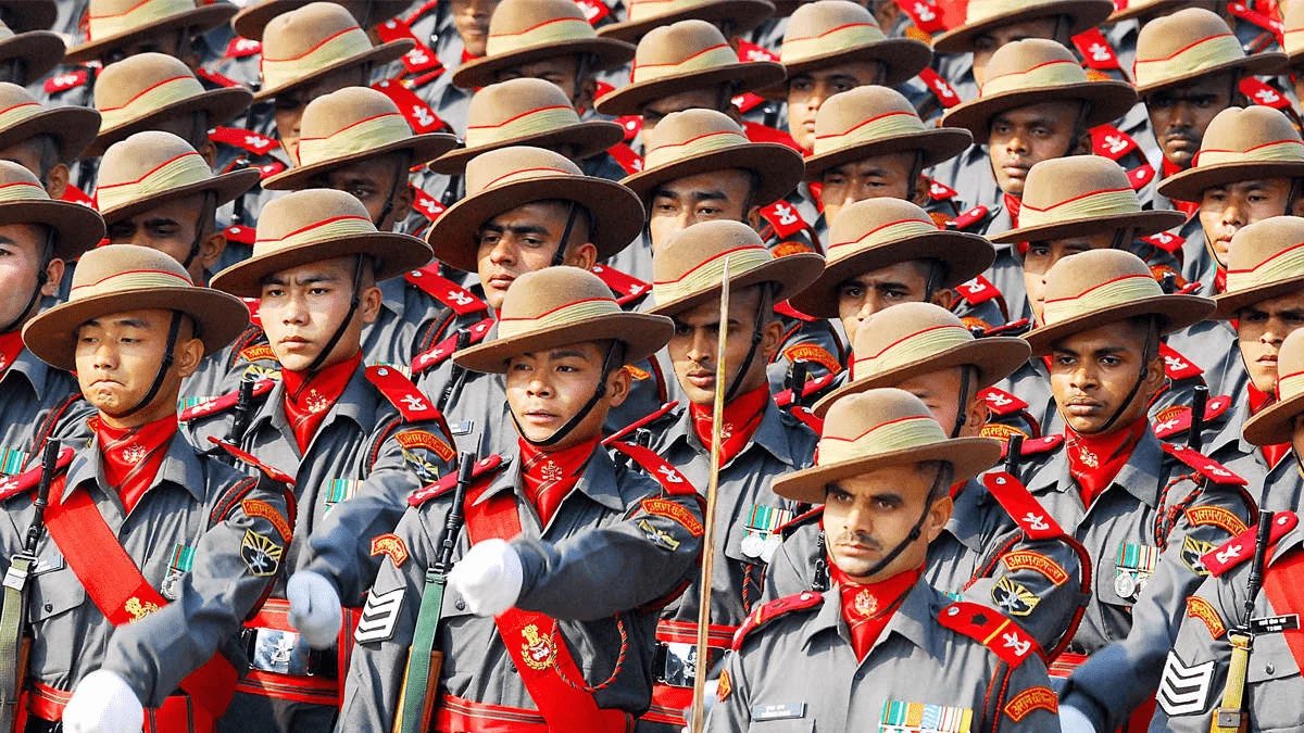 rajnathsingh's tweet photo. On their Raising Day, greetings to all the ranks of the Assam Rifles. This force has played a vital role in our security apparatus by safeguarding our border areas. Their unwavering commitment to security of the North-Eastern part of India is highly commendable. @official_dgar https://t.co/flaS6w9ZIN