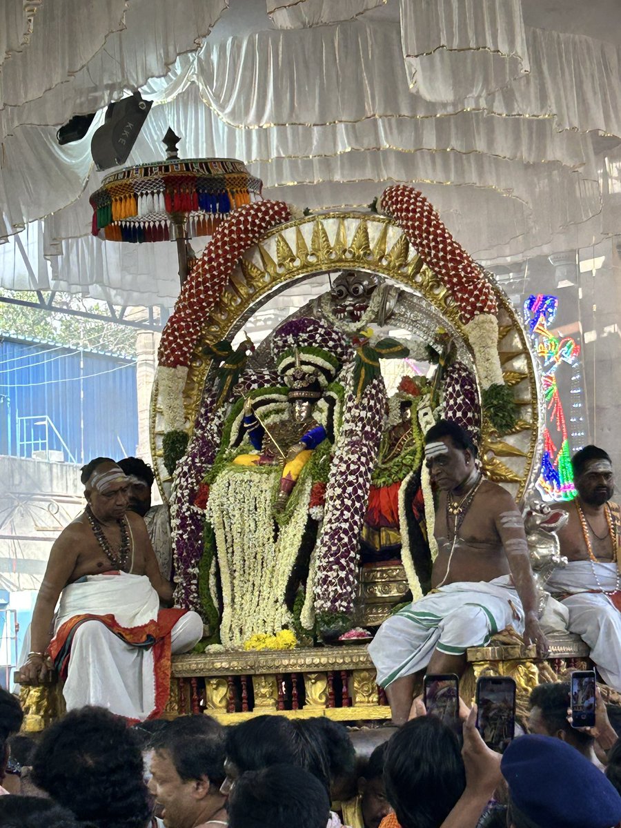 Day-2 Morning! 😇

Ammai Appan in Surya Vattam Pallaakku! 🤩😇

Very less crowd! Peaceful darshan! 🤩

#Mylapore #PanguniUtsavam