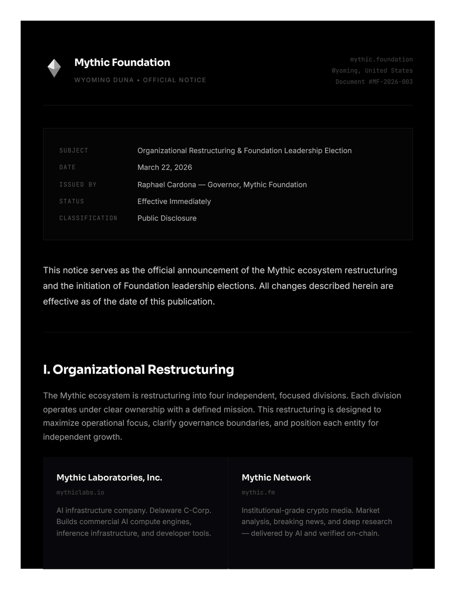 Mythic Foundation tweet media