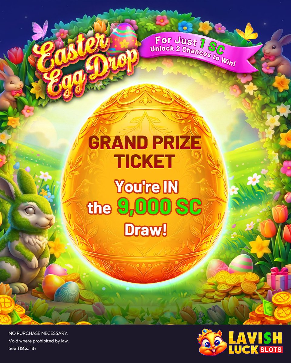 lavishluckgame's tweet photo. Ever feel like your spins are hiding a little extra surprise? 👀
Well… you might be right 🥚

👉 Head to the Golden Basket event page to learn more: https://t.co/ZaNrTYR9JW

#LavishLuckCasino #easter #eggdrop #onlinecasino https://t.co/Yc2TCcRHts