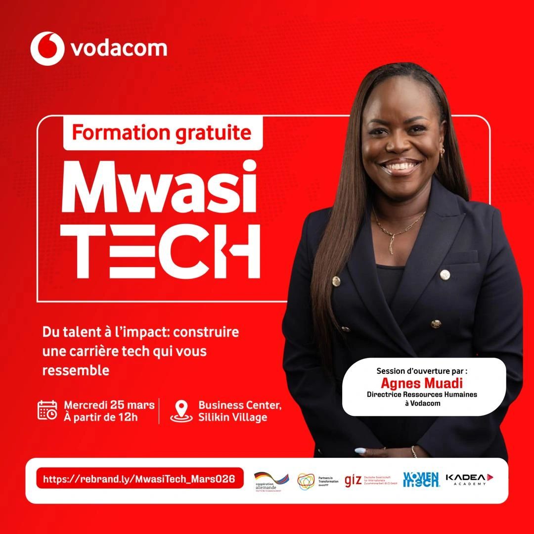 GenderChain_Rdc's tweet photo. Mwasi Tech Kinshasa le 25 Mars 2026
postulez ici : https://t.co/cae22S0IEU https://t.co/CJ1dOuCfnr