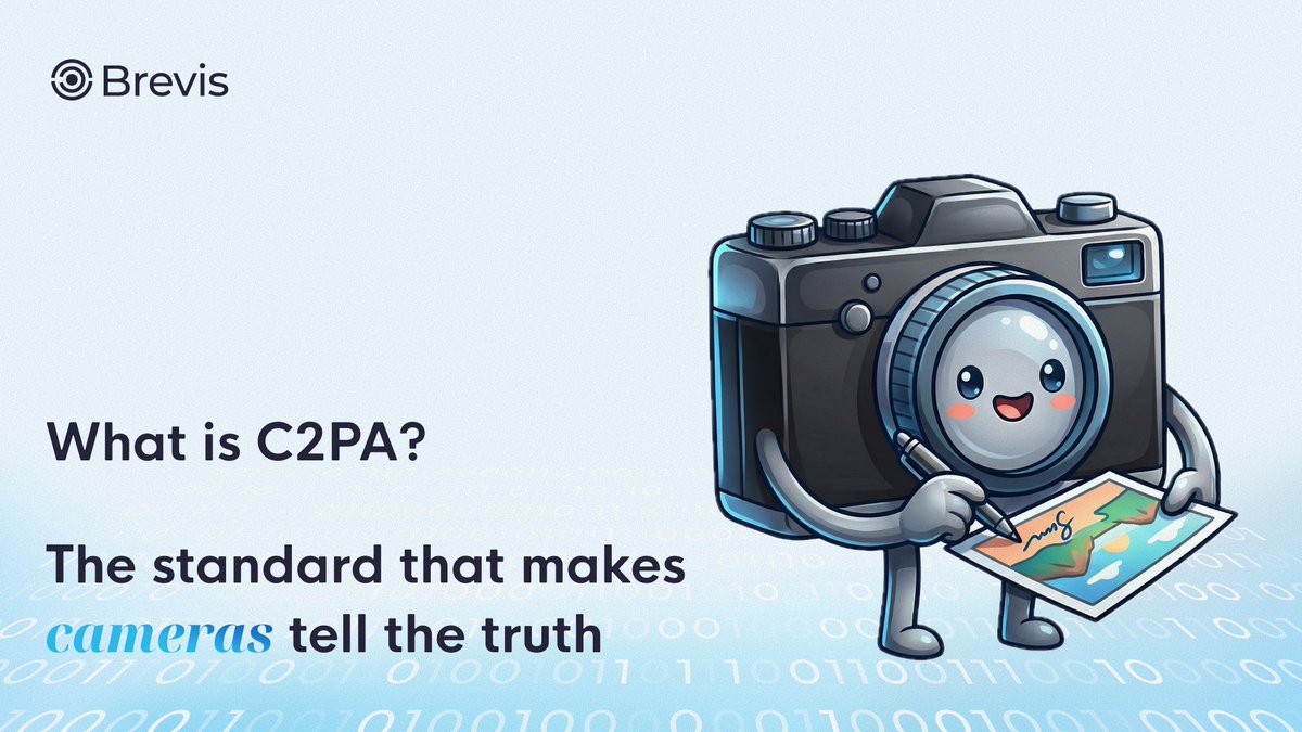 brevis_zk's tweet photo. What is C2PA? The standard that makes cameras tell the truth

Your next phone 📱will probably cryptographically sign every photo you take the moment you press the shutter button.

It's called C2PA. Google's Pixel 10 already does it. Camera manufacturers like Leica, Nikon, and Sony are rolling it out. The signature binds the image to the device, creating tamper-evident proof that a real camera on a real device captured what you're looking at.

The problem is what happens next.

A journalist crops the image, an editor adjusts the exposure, a platform compresses it for mobile.

The moment anything changes, the original signature breaks. You're back to square one: no way to verify what's real. 

That's the gap Brevis Vera closes. Vera uses zero-knowledge proofs to verify the entire edit path, from the signed original through every transformation to the final published version, mathematically proving that only legitimate edits were applied. No raw content exposed, no trust required. 🔐

The camera proves capture. Vera proves everything after.

Try the demo: 👇
https://t.co/ybnMIQAXQ4