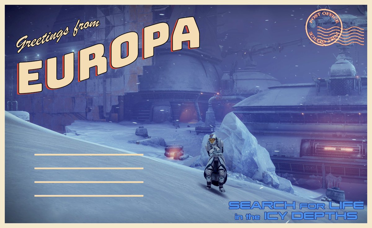 Search for life in the icy depths of Europa… The smallest of Jupiter’s Galilean moons 🥶

#RenegadesPostcard #DestinyFashion #Destiny2 <a href="/DestinyTheGame/">Destiny 2</a> <a href="/Destiny2Team/">Destiny 2 Team</a> <a href="/A_dmg04/">dmg04</a> <a href="/BrunoLouviers/">Br1</a> <a href="/MoltenSlowa/">Mitch Alpiner</a> <a href="/Scapes/">Evan Berman</a> <a href="/Cozmo23/">Cozmo</a>